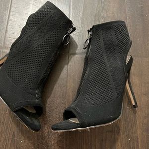 zara basics black high heels